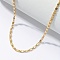 Fashionable and Versatile Brass Oval Link Chain Necklaces for Women, Real 18K Gold Plated, 17.72 inch(45cm)