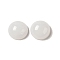 Glass Cabochons, Imitation Gemstone, Half Round, White, 10x5mm