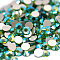 Glass Flat Back Rhinestone, Grade A, Back Plated, Faceted, AB Color, Half Round, Peridot, SS16, 3.8~4.0mm, 1440pcs/bag