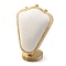 Bust Shaped Microfiber & Wood Jewelry Necklace Display Stands, White, 10.2x15.5x21cm