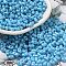 Baking Paint Glass Seed Beads, Peanut, Light Sky Blue, 5.5~6x3~3.5x3mm, Hole: 1~1.2mm, about 4000pcs/pound