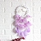 Woven Net/Web with Feather Hanging Ornaments, Cloud Flower for Home Wall Hanging Decor, Plum, 570mm