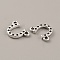 Tibetan Style Alloy Connerctor Charms, Horse Shoes Link, Antique Silver, 11x14x2mm, Hole: 1.4mm