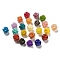 Synthetic Coral Carved Beads, Dyed, Flower, Mixed Color, 8.5x8.5x8mm, Hole: 1.2mm