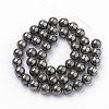 Natural Pyrite Beads Strands X-G-S249-01-8mm-2
