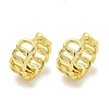 Chain-Shaped Brass Hoop Earrings EJEW-L211-009B-G-1