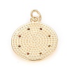 Brass Micro Pave Cubic Zirconia Pendants KK-O126-06G-2