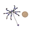 Halloween Theme Spider Glass Pendants PALLOY-JF02882-02-2