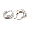 Rack Plating Brass Rhombus Hoop Earrings for Women EJEW-G342-03P-2