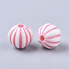 Craft Style Acrylic Corrugated Beads MACR-S299-017-2