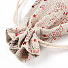 Christmas Theme Cotton Fabric Cloth Bag ABAG-H104-B02-3