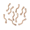 Ion Plating(IP) 304 Stainless Steel Links Connector Charms STAS-Q323-12RG-1