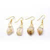 Natural Citrine Dangle Earring EJEW-F173-D02-2
