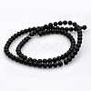 Round Natural Black Onyx Beads Strands G-N0120-26-4mm-2
