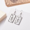 Non-Tarnish Chakra Theme Hollow Charm Dangle Earrings EJEW-JE04719-5