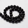 Natural Obsidian Round Beads Strands G-E329-8mm-37-2