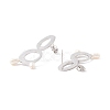 Infinity with Natural Pearl Dangle Stud Earrings for Women STAS-P302-08P-2