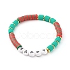 Handmade Polymer Clay Beads Stretch Bracelets Sets BJEW-JB06353-04-10