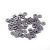 Flat Round Handmade Polymer Clay Beads CLAY-R067-6.0mm-41-4