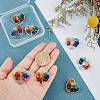 SUPERFINDINGS 8Pcs 2 Colors Chakra Natural Gemstone Chip Pendants FIND-FH0005-10-3