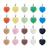 Cheriswelry 20Pcs 10 Colors Cat Eye Pendants G-CW0001-10-2