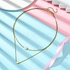 Brass Double Layer Necklace NJEW-JN04918-2