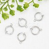 Brass Clip-on Hoop Earring Findings X-KK-P102-01P-5