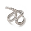 304 Stainless Steel Open Cuff Ring RJEW-C068-05F-P-2