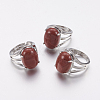 Synthetic Red Jasper Wide Band Finger Rings X-RJEW-K224-A03-3