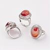 Natural & Synthetic Mixed Stone Finger Rings RJEW-P122-M-3
