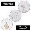   Sterling Silver Pendant Findings STER-PH0001-18-5