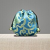 Chinese Style Brocade Drawstring Gift Blessing Bags PW-WG90644-07-1