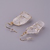 Natural Quartz Crystal Dangle Earrings EJEW-F228-A01-3