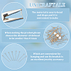 Unicraftale 200Pcs 304 Stainless Steel Eye Pins STAS-UN0054-76-5