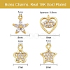 16Pcs 4 Styles Brass Cubic Zirconia Charms KK-SZ0001-46-2