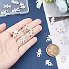 Unicraftale 16Pcs 4 Style 201 Stainless Steel Connector Charms STAS-UN0035-52-2