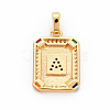 Brass Micro Pave Cubic Zirconia Pendants KK-S354-338-B-NF-3