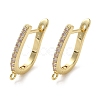 Rack Plating Brass Micro Pave Cubic Zirconia Hoop Findings EJEW-A031-07G-1