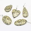 Natural Dalmatian Jasper Pendants G-G694-B-15-1