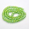 AB Color Plated Faceted Rondelle Electroplate Glass Beads Strands GLAA-A024D-AB06-2