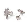 Non-Tarnish 201 Stainless Steel Stud Earring Findings STAS-G266-14P-2