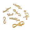 Tibetan Style Alloy Infinity Connectors & Heart Beat Shapes  Links & Word Love Pendants  PALLOY-TA0001-93G-RS-19