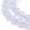 Grade A Natural Blue Agate Beads Strands G-F222-29-8mm-1-2