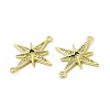 Brass Micro Pave Clear & Black Cubic Zirconia Connector Charms KK-E068-VB040-3