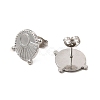 304 Stainless Steel Stud Earring Cabochon Settings EJEW-I281-01P-2