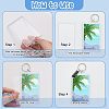 CHGCRAFT 16Pcs Rectangle Acrylic Photo Frame Keychain KEYC-CA0001-34-5