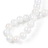 Electroplate Opaque Glass Beads Strands GLAA-T032-P8mm-AB02-5