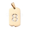 Ion Plating(IP) 304 Stainless Steel Pendants STAS-H144-02G-8-1