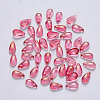 Transparent Spray Painted Glass Charms GLAA-R211-07-C03-1
