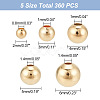 ARRICRAFT 360Pcs 5 Styles Brass Spacer Beads KK-AR0003-33-2